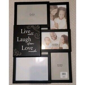 The Mainstays 5-Opening Live Well, Laugh Often, Love Much Collage Picture Frame